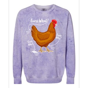 Funny Guess What Chicken Butt ggg Colorblast Crewneck Sweatshirt