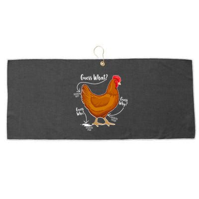 Funny Guess What Chicken Butt ggg Large Microfiber Waffle Golf Towel