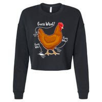 Funny Guess What Chicken Butt ggg Cropped Pullover Crew