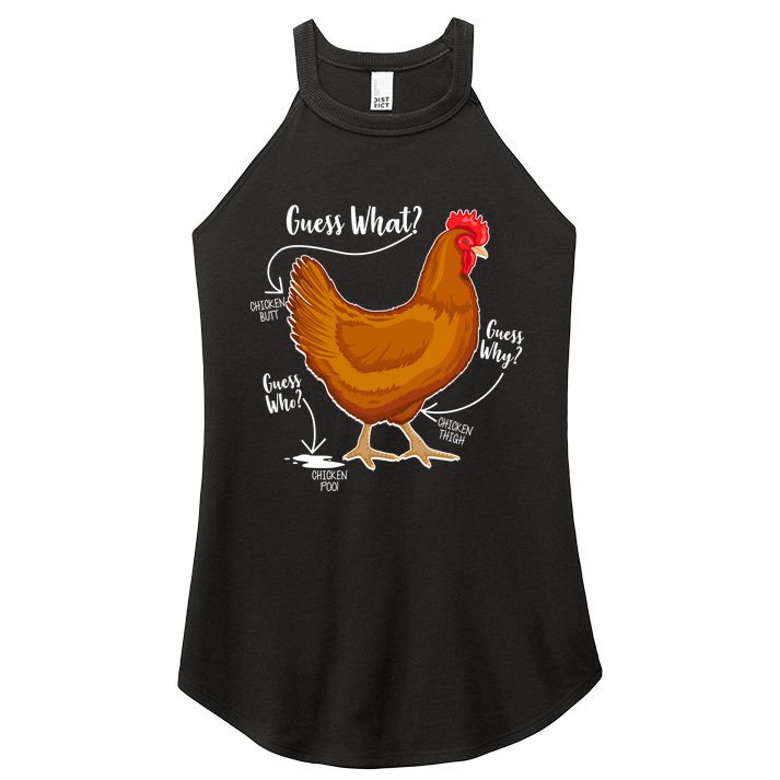 Funny Guess What Chicken Butt ggg Women's Perfect Tri Rocker Tank
