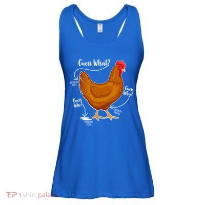 Funny Guess What Chicken Butt ggg Ladies Essential Flowy Tank