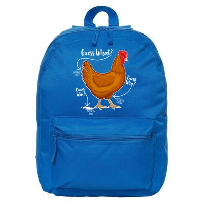 Funny Guess What Chicken Butt ggg 16 in Basic Backpack