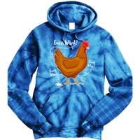 Funny Guess What Chicken Butt ggg Tie Dye Hoodie