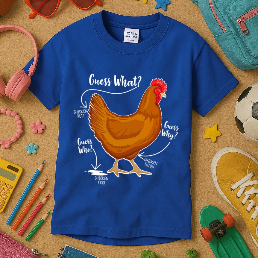 Funny Guess What Chicken Butt ggg Kids T-Shirt