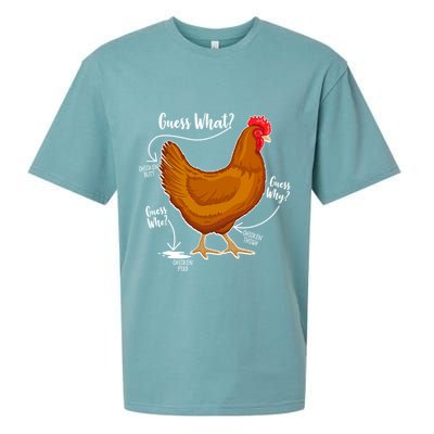 Funny Guess What Chicken Butt ggg Sueded Cloud Jersey T-Shirt
