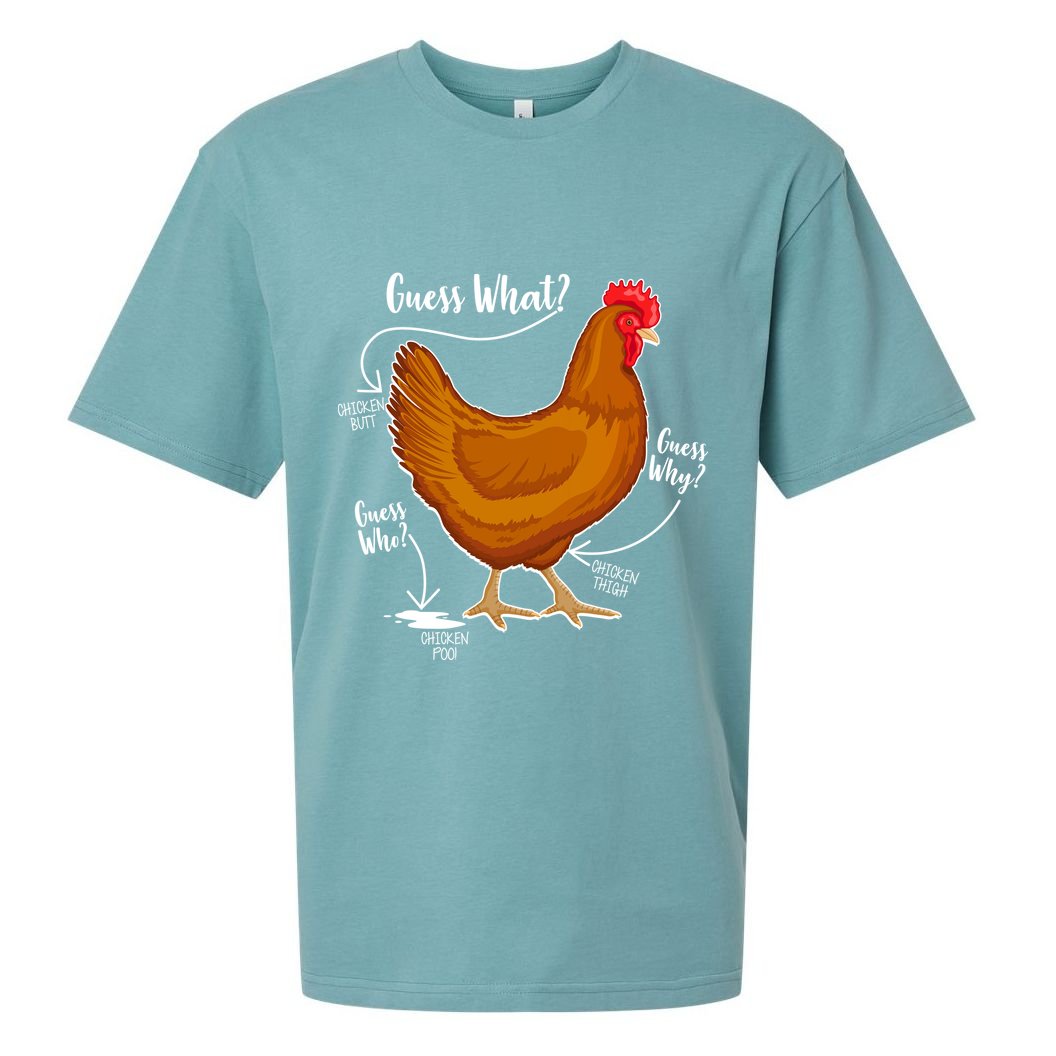 Funny Guess What Chicken Butt ggg Sueded Cloud Jersey T-Shirt