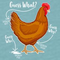 Funny Guess What Chicken Butt ggg Sueded Cloud Jersey T-Shirt