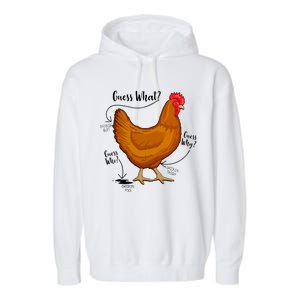 Funny Guess What Chicken Butt ggg Garment-Dyed Fleece Hoodie