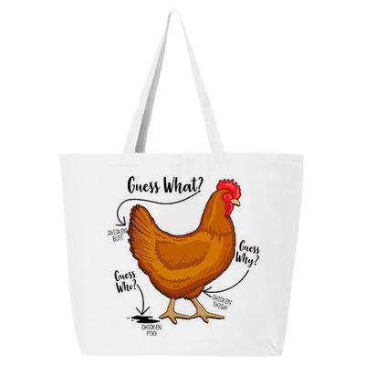 Funny Guess What Chicken Butt ggg 25L Jumbo Tote