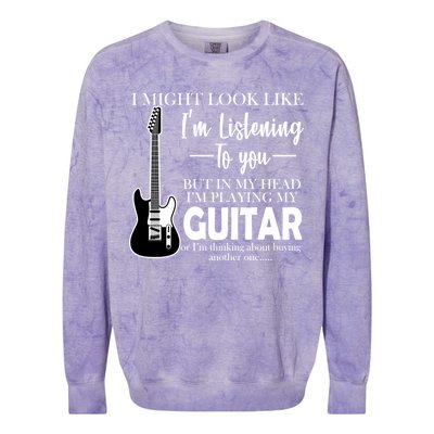 Funny Guitar Sarcastic Saying Colorblast Crewneck Sweatshirt