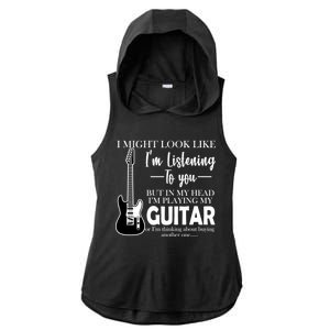 Funny Guitar Sarcastic Saying Ladies PosiCharge Tri-Blend Wicking Draft Hoodie Tank