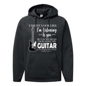 Funny Guitar Sarcastic Saying Performance Fleece Hoodie