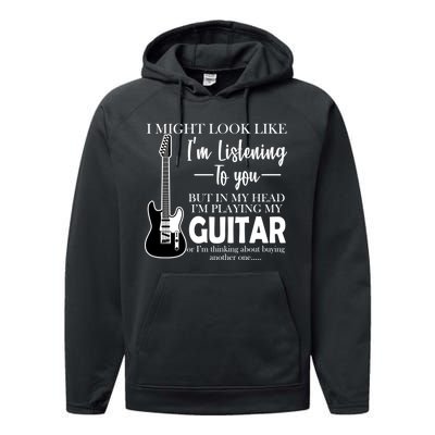 Funny Guitar Sarcastic Saying Performance Fleece Hoodie