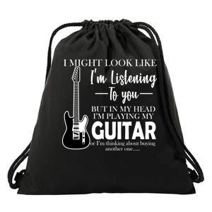 Funny Guitar Sarcastic Saying Drawstring Bag