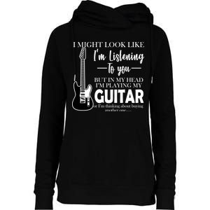 Funny Guitar Sarcastic Saying Womens Funnel Neck Pullover Hood