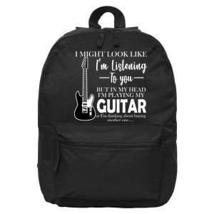 Funny Guitar Sarcastic Saying 16 in Basic Backpack