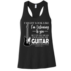 Funny Guitar Sarcastic Saying Women's Racerback Tank