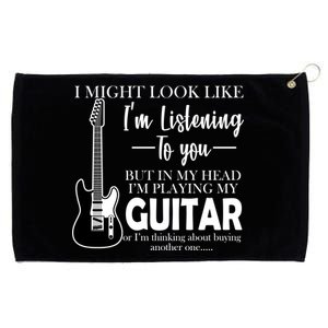 Funny Guitar Sarcastic Saying Grommeted Golf Towel