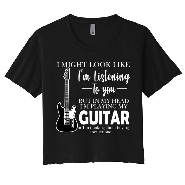 Funny Guitar Sarcastic Saying Crop Top