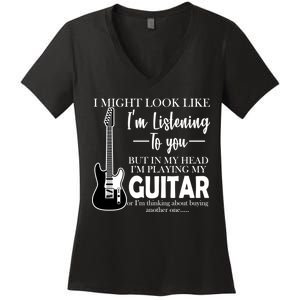 Funny Guitar Sarcastic Saying Women's V-Neck T-Shirt