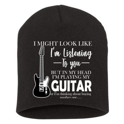 Funny Guitar Sarcastic Saying Short Acrylic Beanie