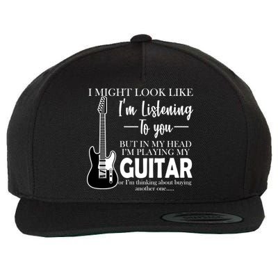 Funny Guitar Sarcastic Saying Wool Snapback Cap