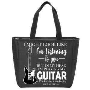 Funny Guitar Sarcastic Saying Zip Tote Bag