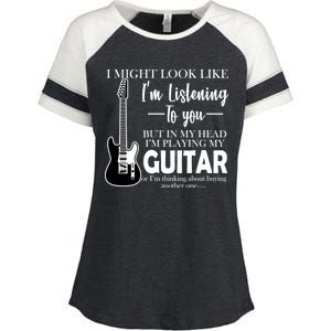 Funny Guitar Sarcastic Saying Enza Ladies Jersey Colorblock Tee