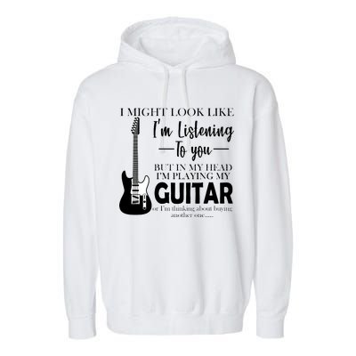 Funny Guitar Sarcastic Saying Garment-Dyed Fleece Hoodie