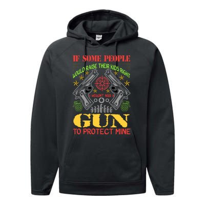 Funny Gun 2nd Amendment Protect Me Performance Fleece Hoodie