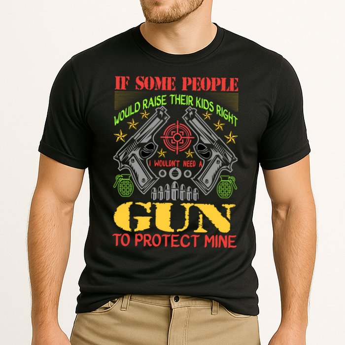 Funny Gun 2nd Amendment Protect Me Cooling Performance Crew T-Shirt