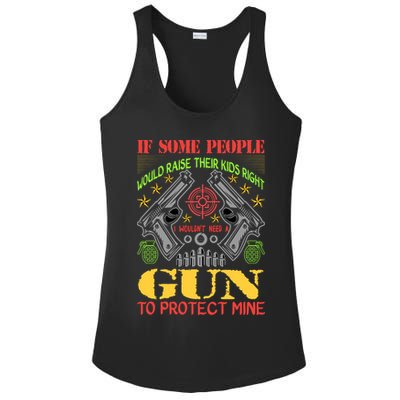 Funny Gun 2nd Amendment Protect Me Ladies PosiCharge Competitor Racerback Tank
