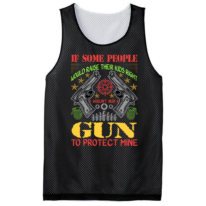 Funny Gun 2nd Amendment Protect Me Mesh Reversible Basketball Jersey Tank