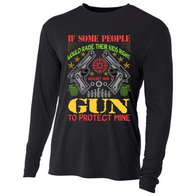 Funny Gun 2nd Amendment Protect Me Cooling Performance Long Sleeve Crew