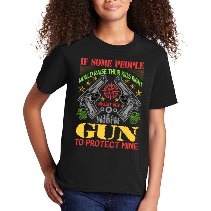 Funny Gun 2nd Amendment Protect Me Kids T-Shirt