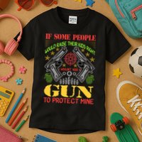 Funny Gun 2nd Amendment Protect Me Kids T-Shirt