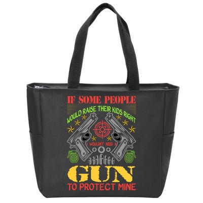 Funny Gun 2nd Amendment Protect Me Zip Tote Bag
