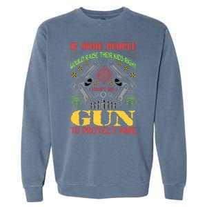 Funny Gun 2nd Amendment Protect Me Garment-Dyed Sweatshirt