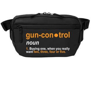 Funny Gun Control Definition Crossbody Pack