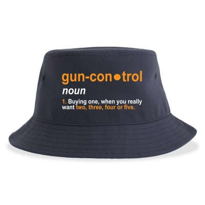 Funny Gun Control Definition Sustainable Bucket Hat