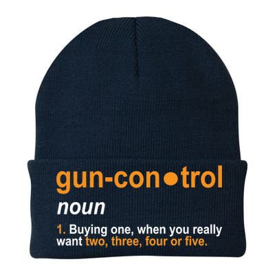 Funny Gun Control Definition Knit Cap Winter Beanie