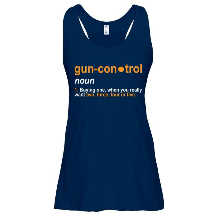 Funny Gun Control Definition Ladies Essential Flowy Tank