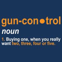 Funny Gun Control Definition Ladies Essential Flowy Tank