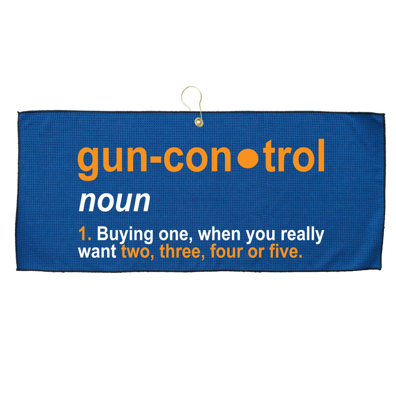 Funny Gun Control Definition Large Microfiber Waffle Golf Towel