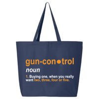 Funny Gun Control Definition 25L Jumbo Tote