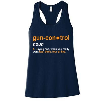 Funny Gun Control Definition Womens Tank Top