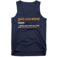 Funny Gun Control Definition Tank Top