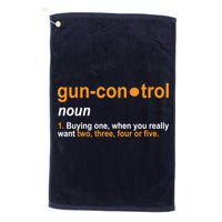 Funny Gun Control Definition Golf Towel