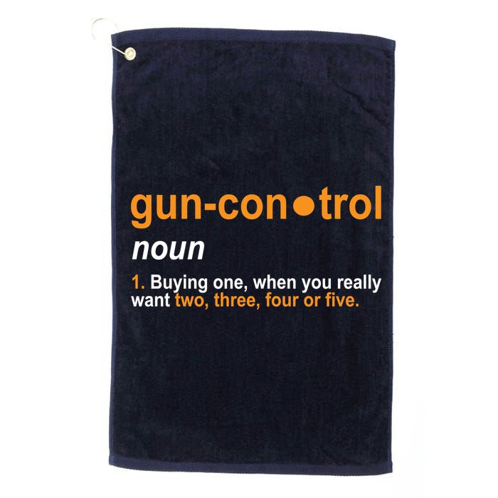 Funny Gun Control Definition Golf Towel