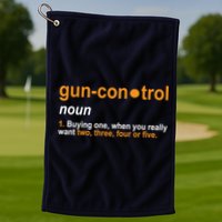 Funny Gun Control Definition Golf Towel